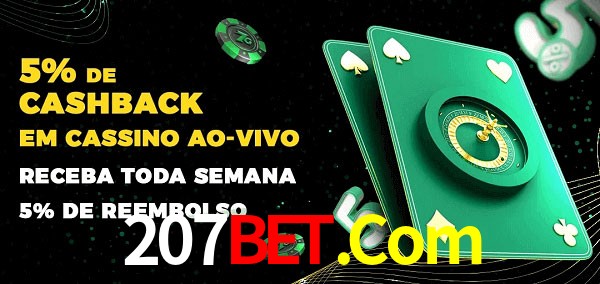 Promoções do cassino ao Vivo 207Bet.Com